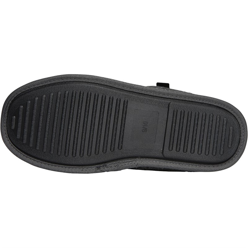 Crosshatch Heren Miyabi Fur Pantoffels Grijs