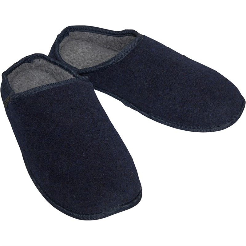 Crosshatch Pantoufles Miyabi Fur Mule Homme Bleu