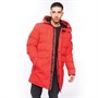 Crosshatch Herren Milwaukee Langer Jacke Rot