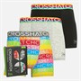 Crosshatch Herre Mix Regnbue 3-pak Boxershorts Sort Mix