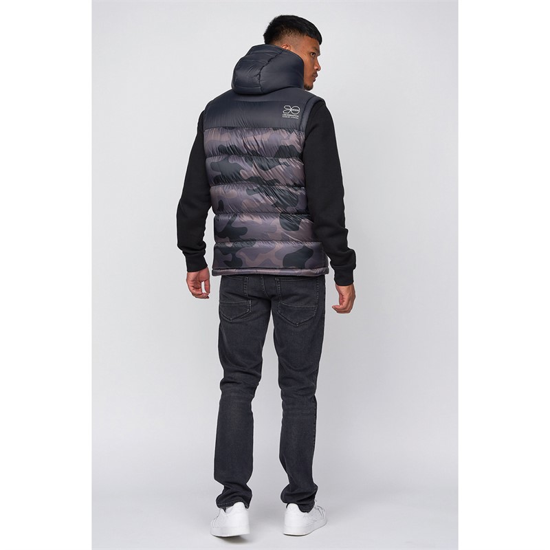 Crosshatch Heren Stanfield Gilet met Kap Donker Camo