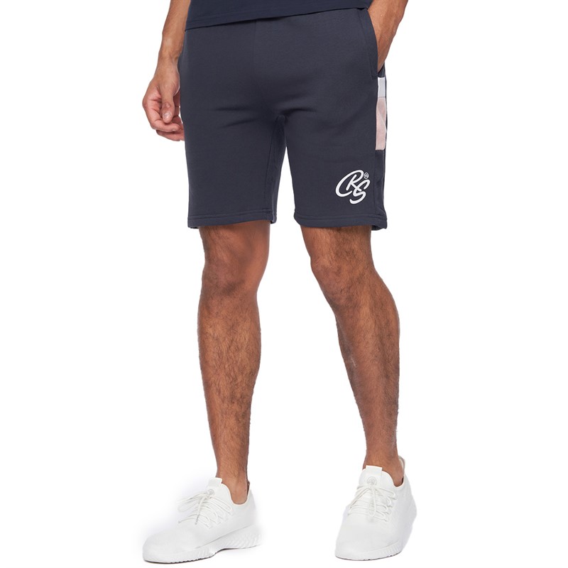 Crosshatch Mens Cremland T-Shirt And Shorts Set Navy/Pink