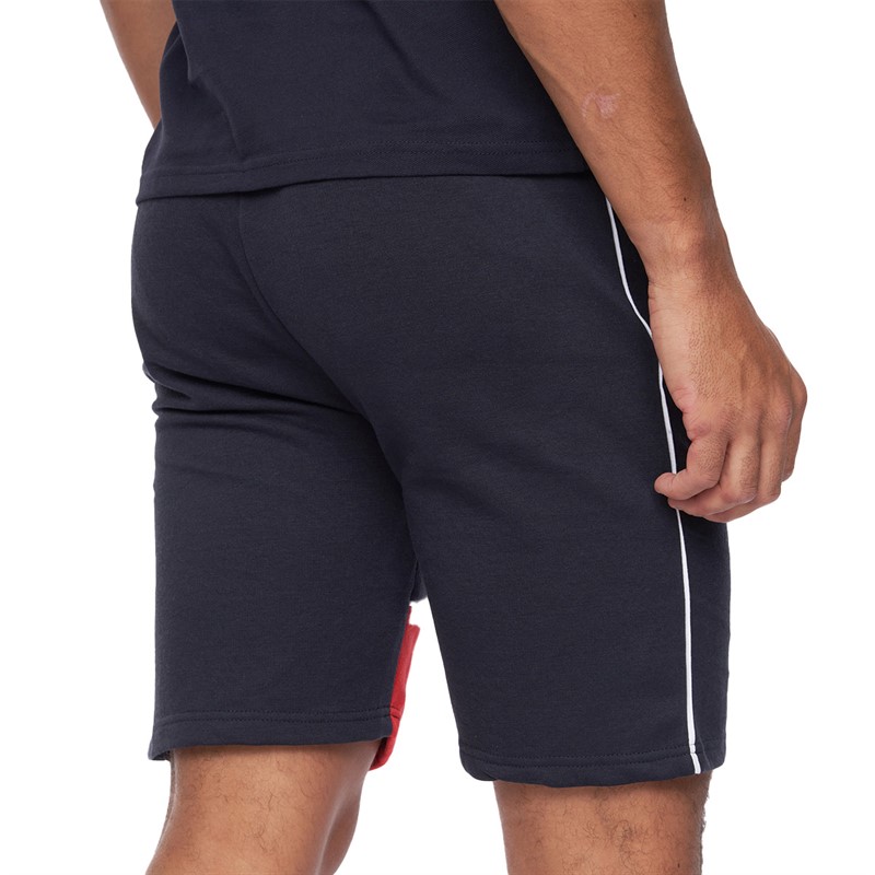 Crosshatch Herensets Ventamoore Polo en Shorts Navy/Rood