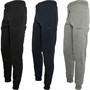 Crosshatch Mens Three Pack Mayview Joggers Black/Light Grey Marl/Navy