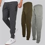 Crosshatch Mens Three Pack Mayview Joggers Black/Light Grey Marl/Khaki