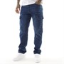 Crosshatch Jean cargo Homme coupe ajustée délavage foncé