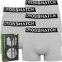 Crosshatch Mens Astral Five Pack Boxers Grey Marl