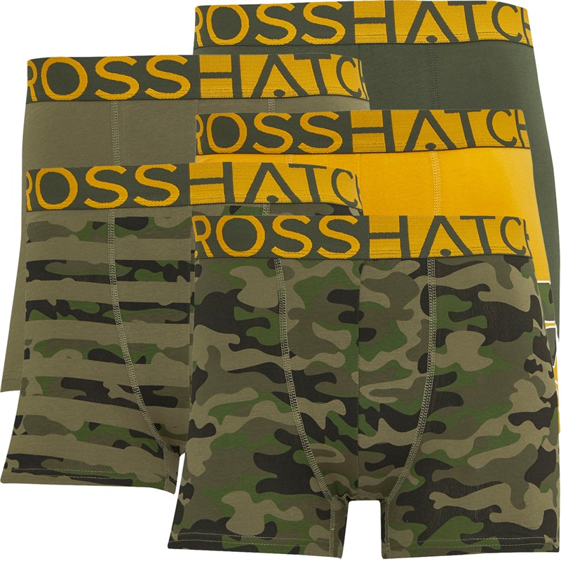 Buy Crosshatch Mens Endocamo Five Pack Boxers Camo Pack