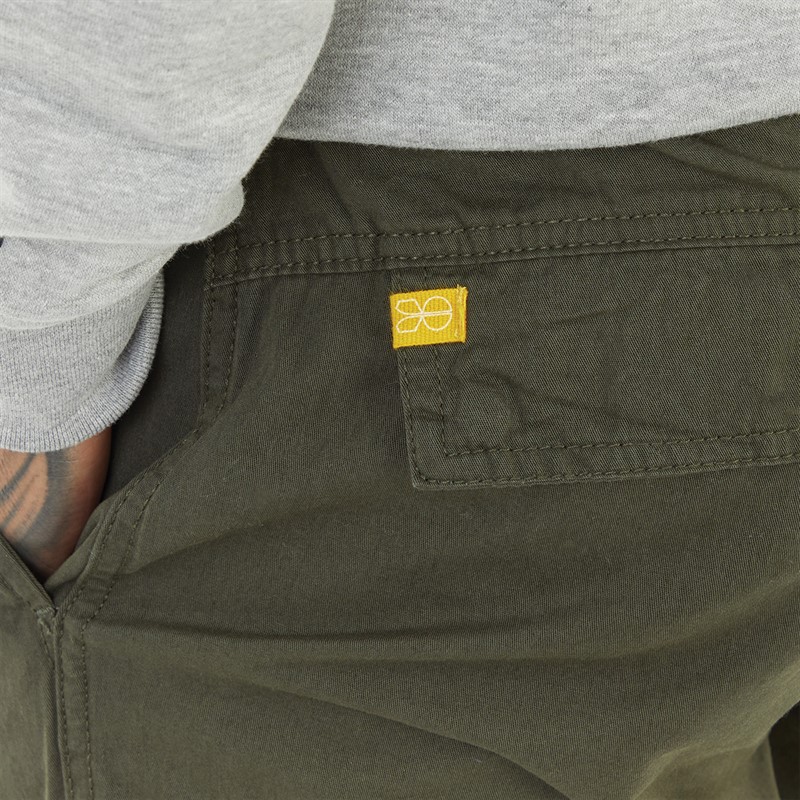 Crosshatch Mens Sidemoore Cargo Pants Olive
