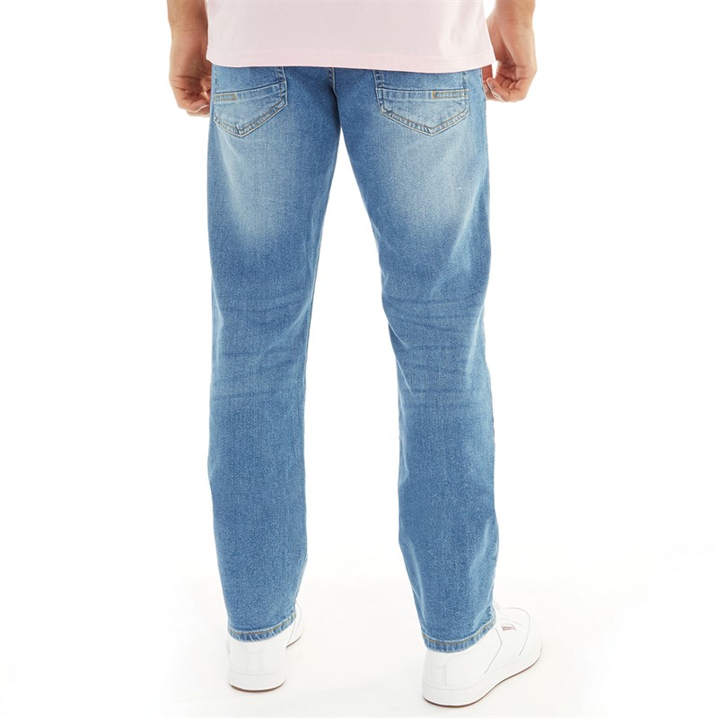 Crosshatch Jeans voor Heren met ceintuur lichte wassing