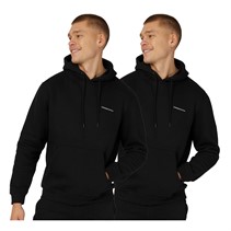 Crosshatch Mens Traymax Two Pack Hoodies Black/Black