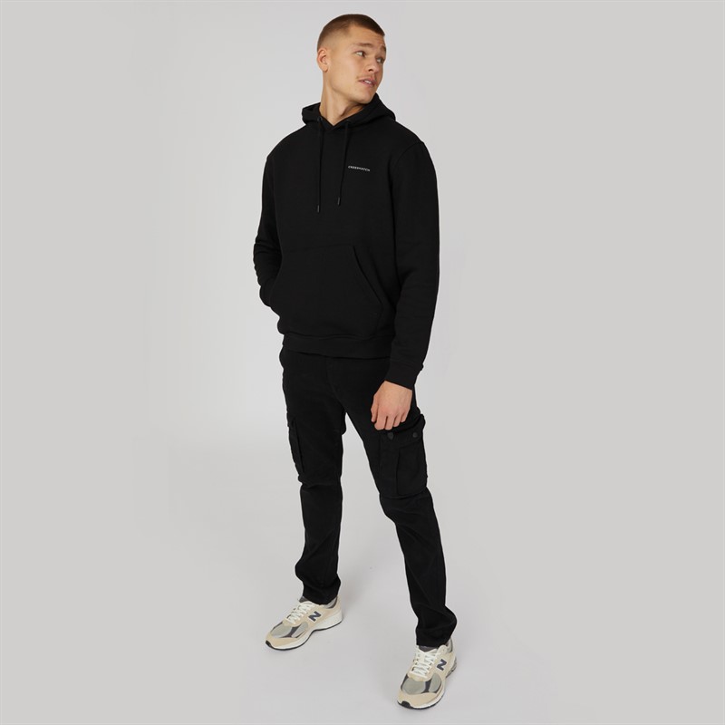 Crosshatch Mens Traymax Two Pack Hoodies Black/Black