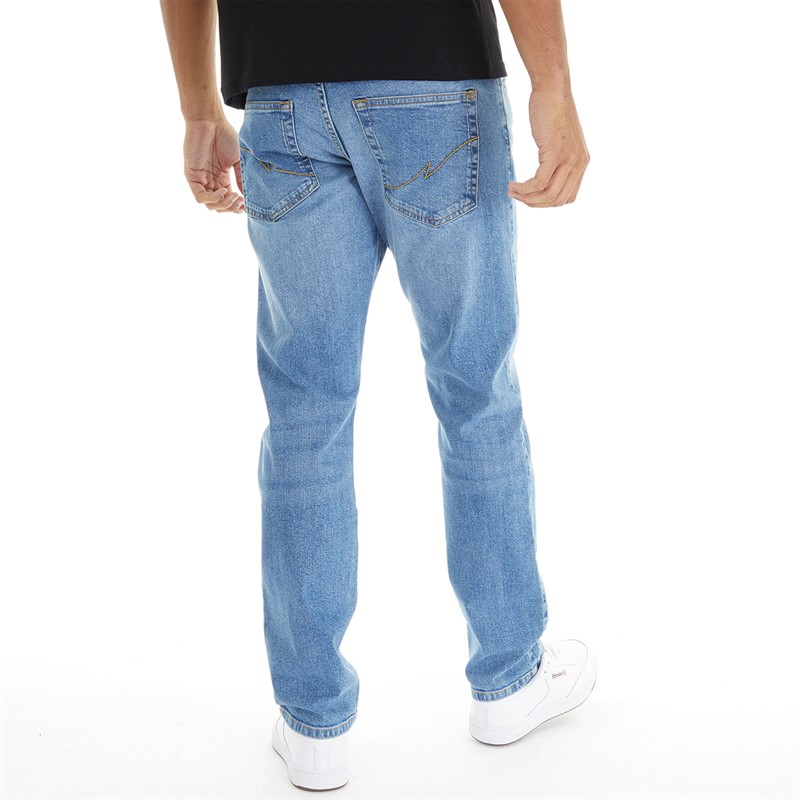 Crosshatch Herre Bandol Jeans med lige pasform Lys vask