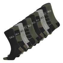 Crosshatch Mens Milato Ten Pack Socks Olive Mix