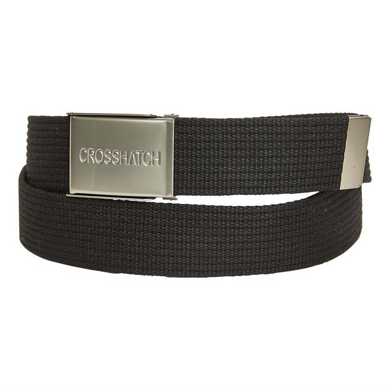 Crosshatch Mens Cut To Size Belt Black