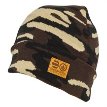 Crosshatch Mens Camo Beanie Green Camo