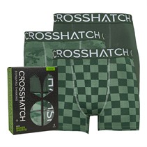 Crosshatch Herren Bresler Dreierpack Boxershorts Dschungelgrün