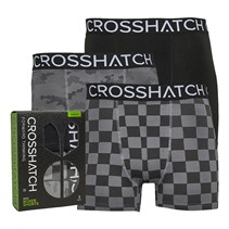 Crosshatch Herren Bresler Boxer Shorts 3er-Pack Schwarz