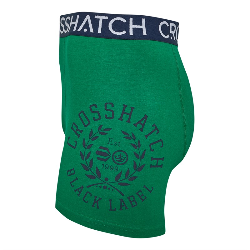 Crosshatch Herenshorts Camogo Vijfpack Boxer Ultramarijn Groen/Donkerblauw