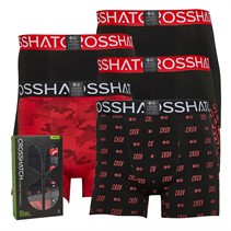 Crosshatch Herren Camogo Fünferpack Boxer Shorts Schwarz/Formel Eins