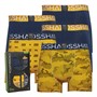 Crosshatch Mens Camogo Five Pack Boxer Shorts Dress Blue/Old Gold