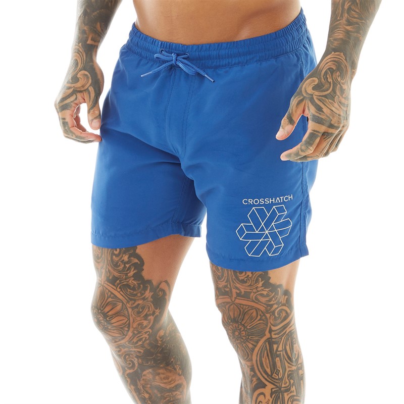 Crosshatch Mens Allred Swim Shorts Blue