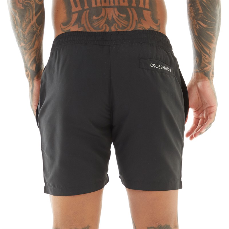 Crosshatch Mens Allred Swim Shorts Black