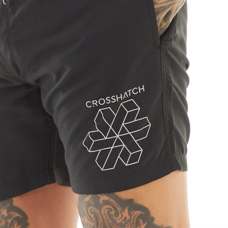 Crosshatch Mens Allred Swim Shorts Black