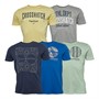 Crosshatch T-shirts Homme Sneepy - Pack de 5 - Assortis