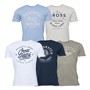 Crosshatch T-shirts Homme Fellmire Pack de 5, Assortis