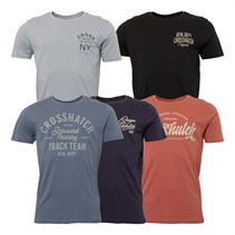 Crosshatch Herre Brandax Fem-pak T-shirts Assorteret