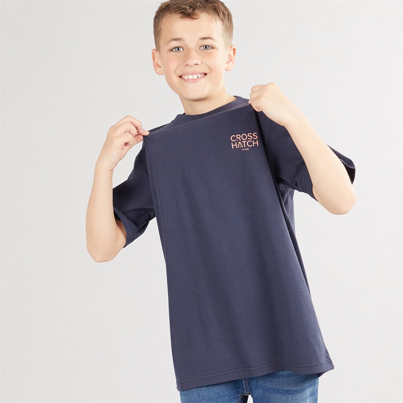 Crosshatch Boys Mackylee T-Shirt Navy