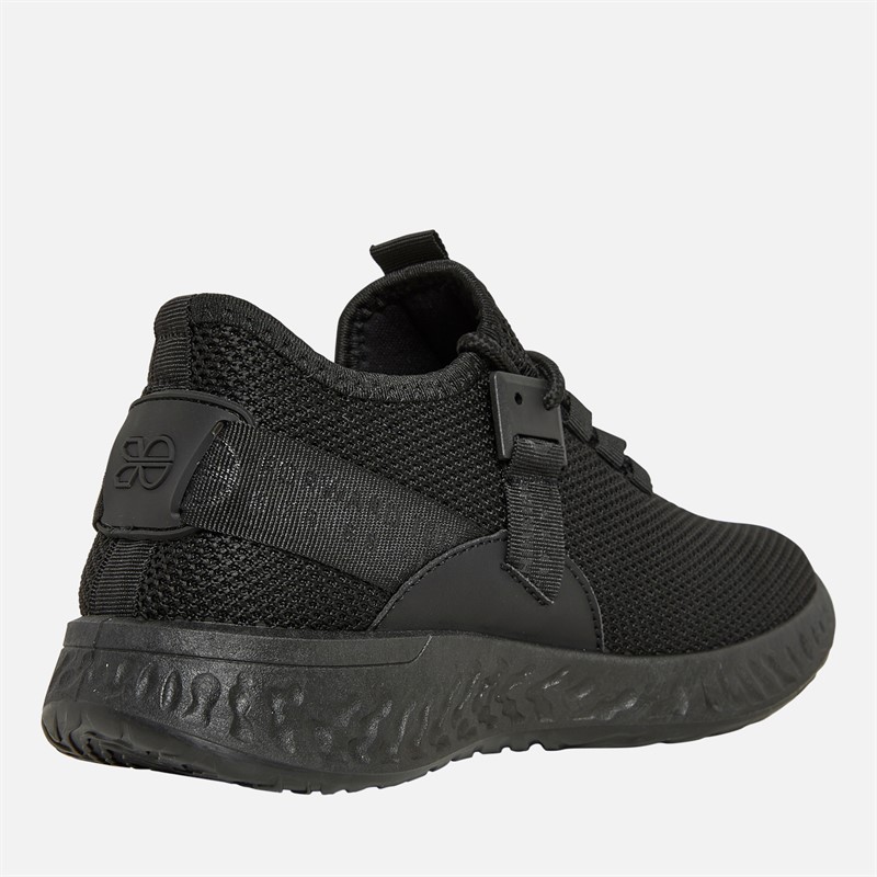 Crosshatch Junior Boys Ceaze Trainers Black Mono