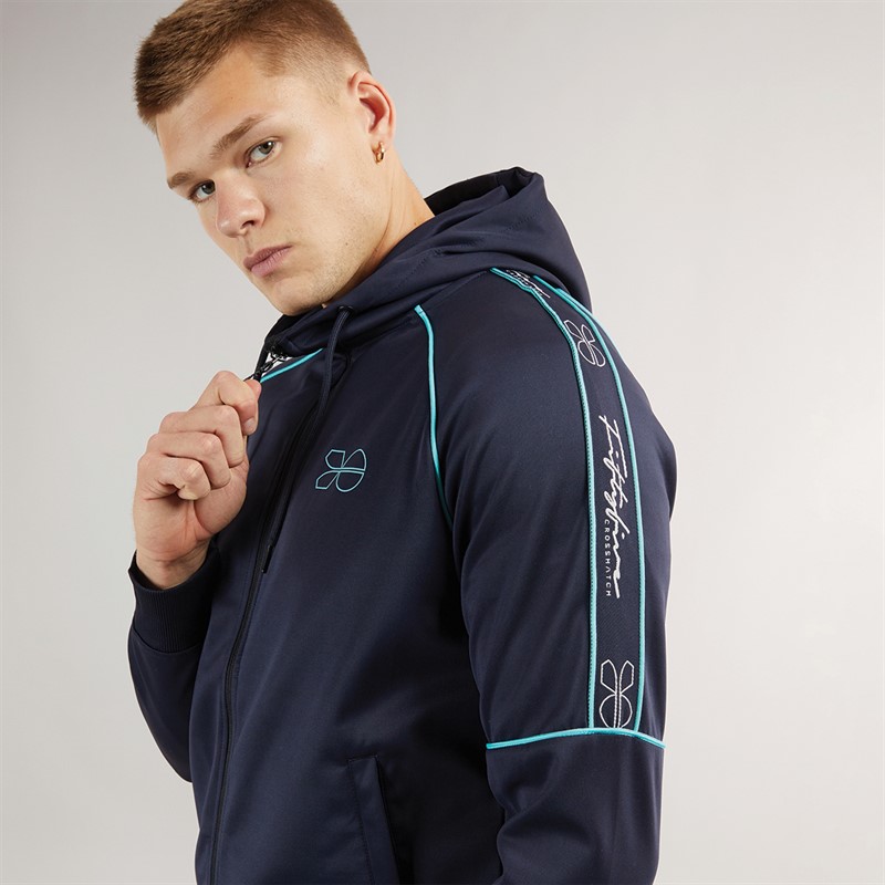 Crosshatch Herre Kraftworks Tricot Træningsdragt Navy/Grøn