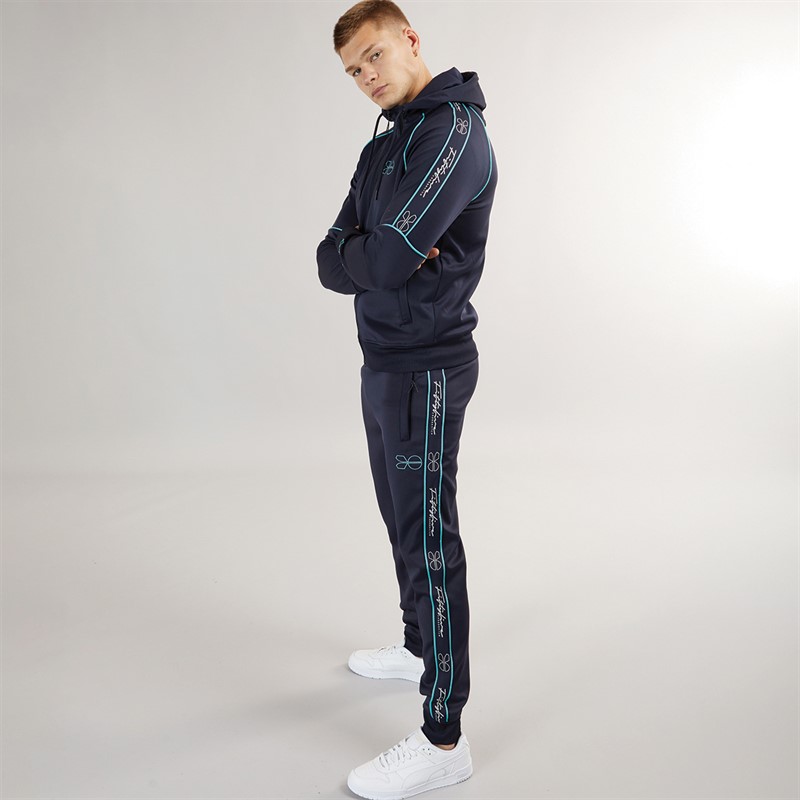 Crosshatch Herre Kraftworks Tricot Træningsdragt Navy/Grøn