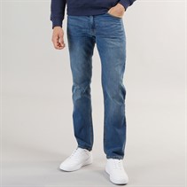 Crosshatch Herren Chas Straight Fit Jeans Mid Wash