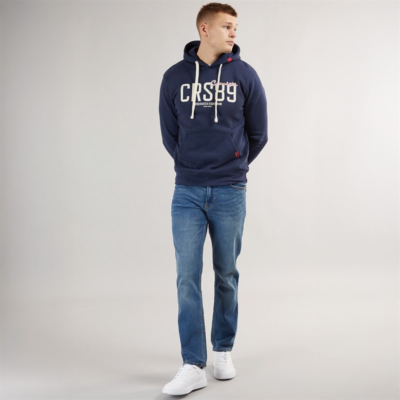 Crosshatch Herre Chas Regular Fit Jeans Medium Vask