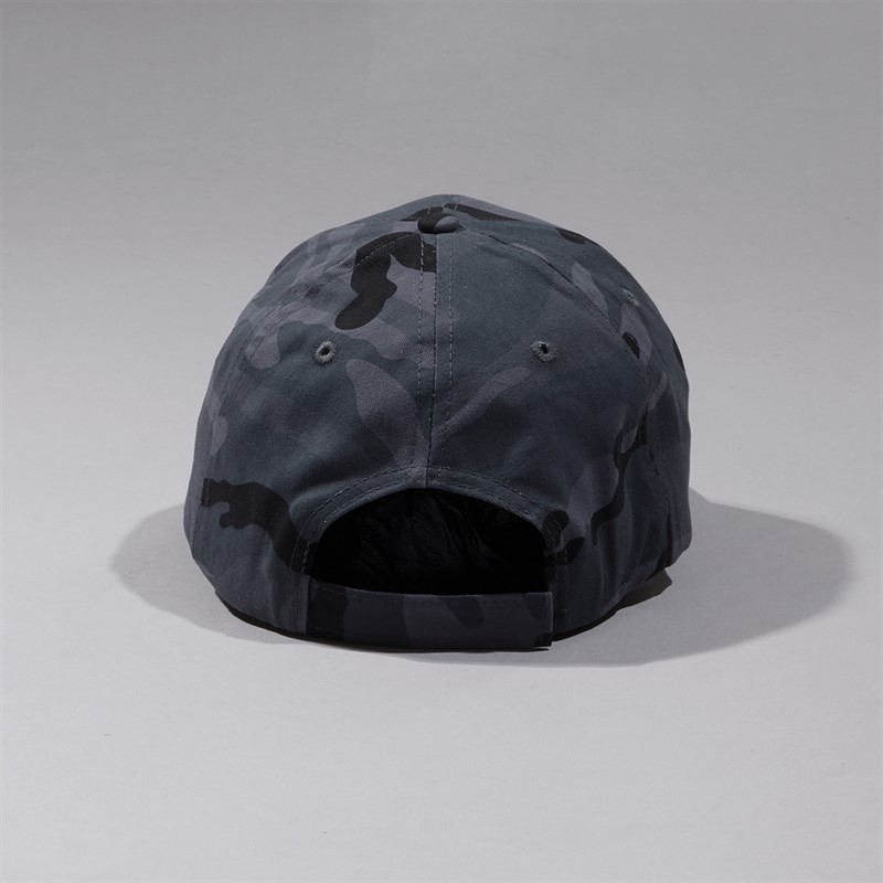 Crosshatch Mens Baseball Cap Black Grey Camo
