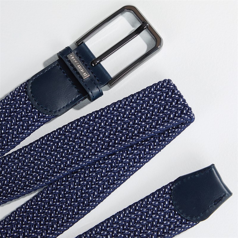 Crosshatch Mens Belt Blue Marl