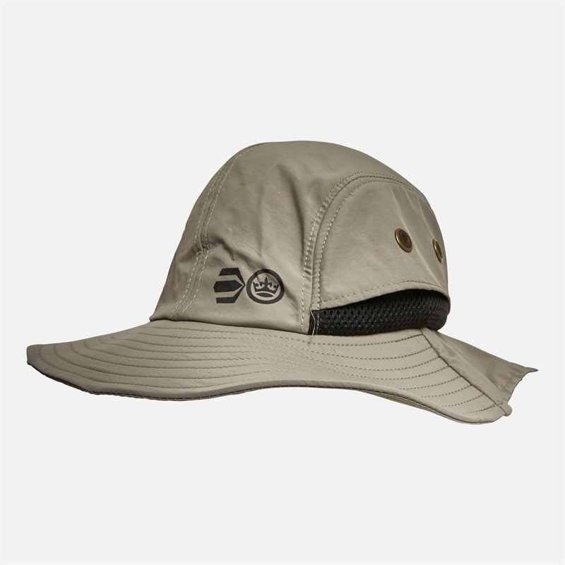 Crosshatch Mens Boonie Hat With Neck Cover Grey