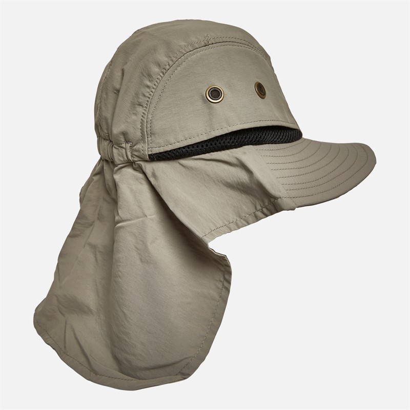 Crosshatch Mens Boonie Hat With Neck Cover Grey