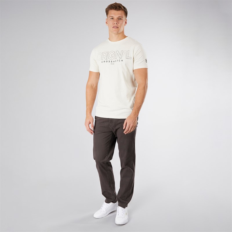 Crosshatch Herren Chalford Baggy Chinos Anthrazit