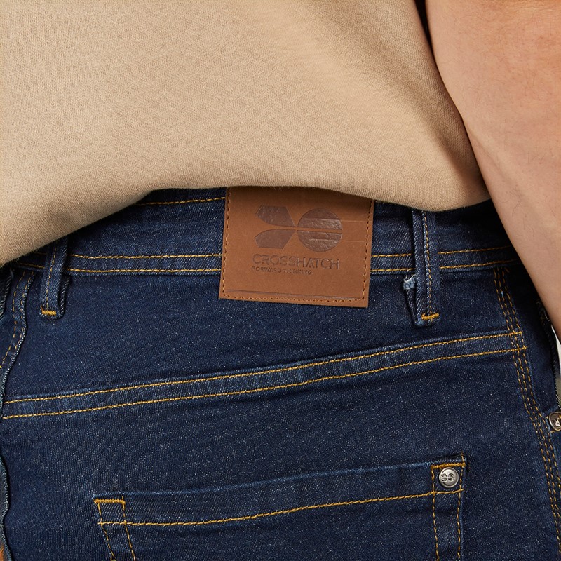 Crosshatch Herren Jeans Relaxed Fit Raw