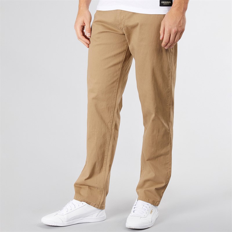 Crosshatch Herren Chalford Baggy Chinos Biscuit