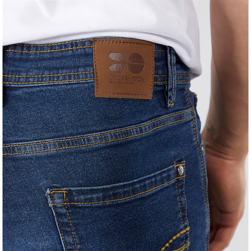 Crosshatch Jeansy o kroju „o kroju relaxed fit” dla niego kolor ciemnoniebieski