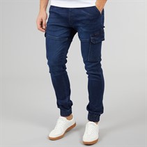 Crosshatch Pantalons Cargo Malimore Homme Jean Revers Lavage Foncé