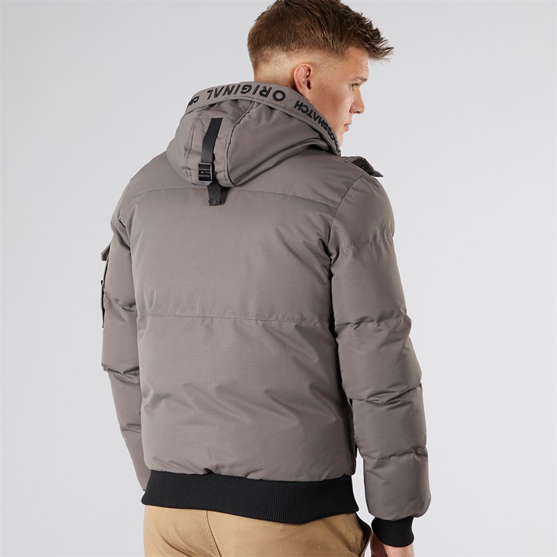 Crosshatch Herren Milwaka Fell Gefütterte Jacke mit Kapuze Anthrazit