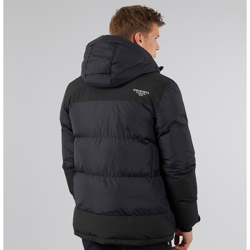 Crosshatch Herren Squadage Panel Jacke Schwarz