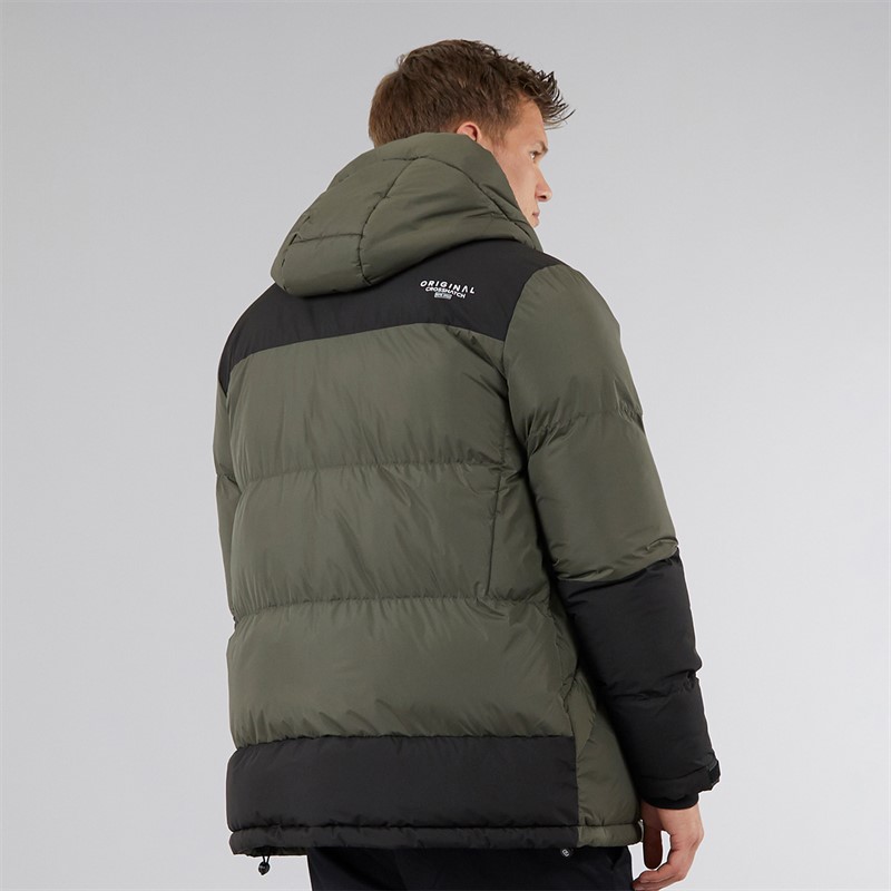 Crosshatch Herren Squadage Panel Jacke Olive