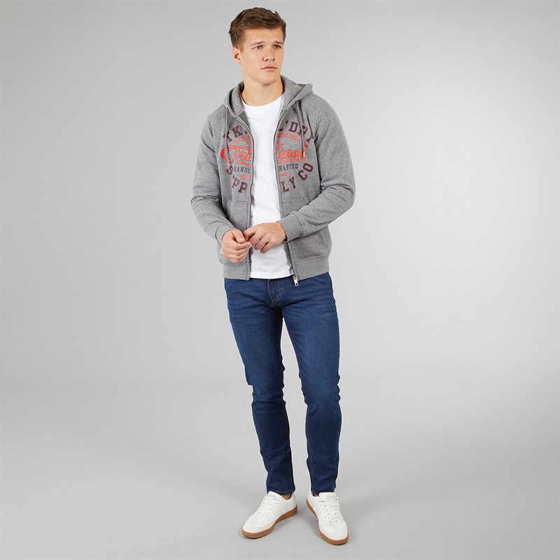 Crosshatch Herren Durtan Slim Fit Jeans Dunkel Wasch